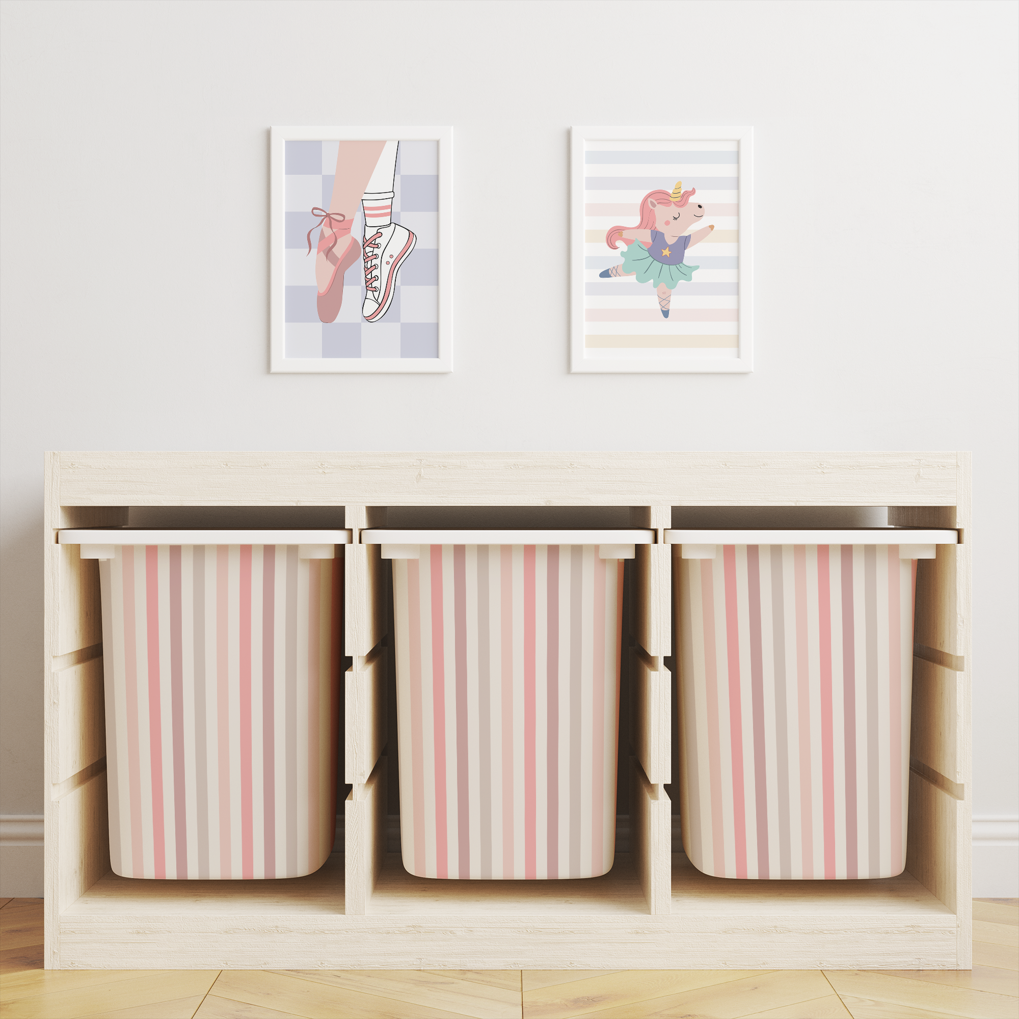 Mixed Striped Trofast Tub Stickers
