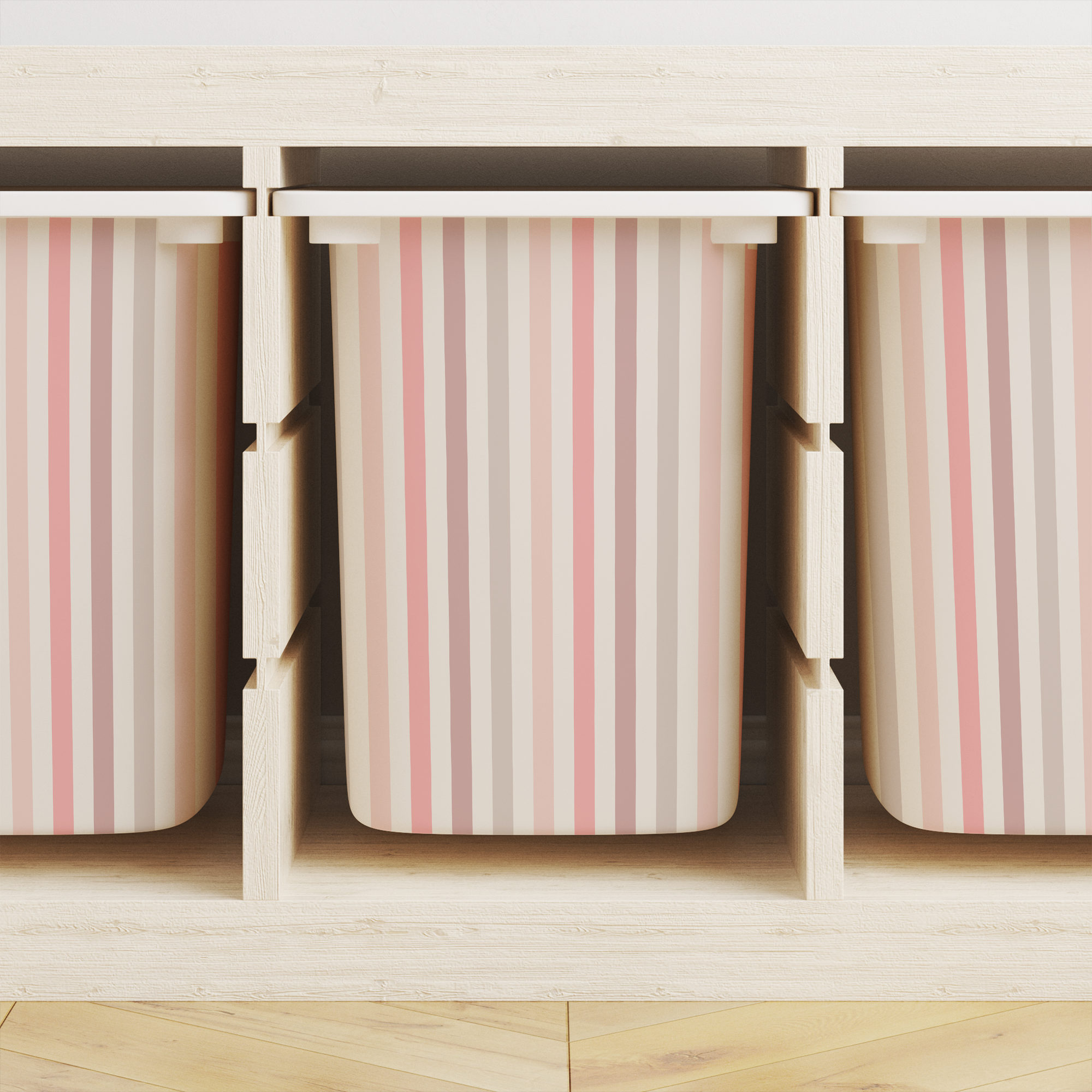 Mixed Striped Trofast Tub Stickers
