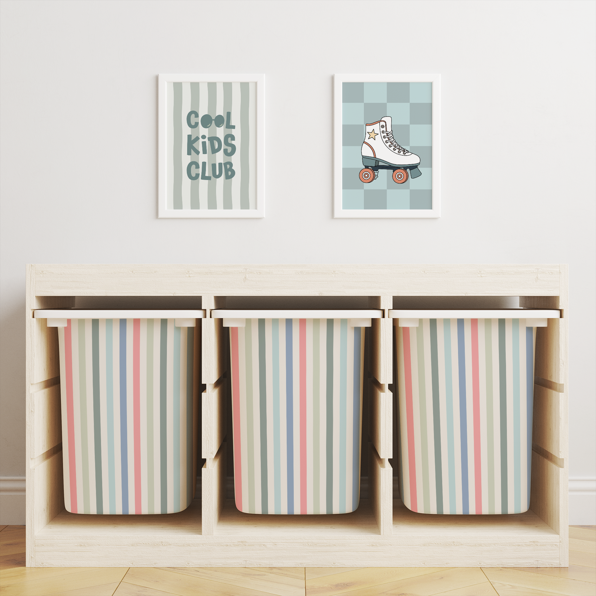 Mixed Striped Trofast Tub Stickers