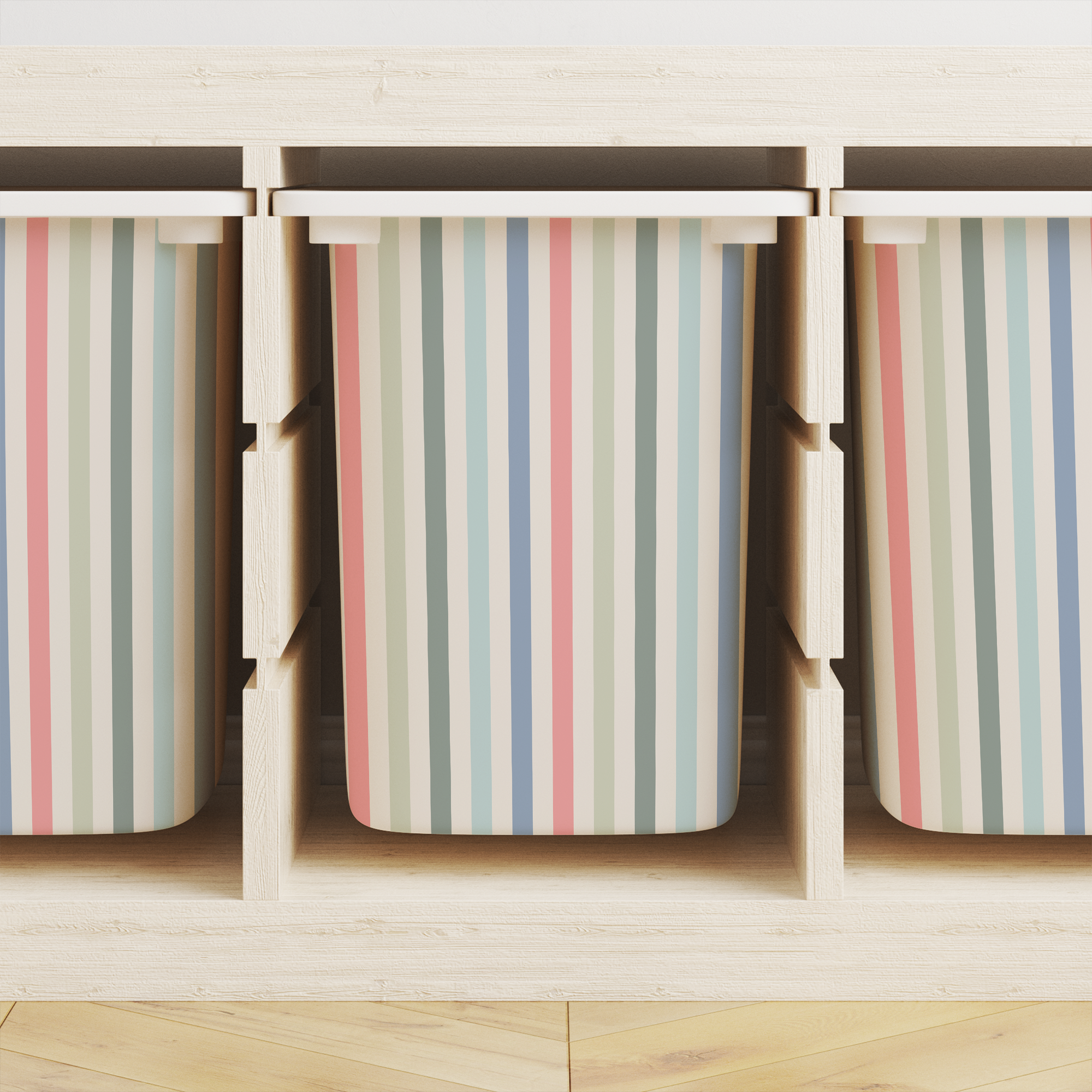 Mixed Striped Trofast Tub Stickers
