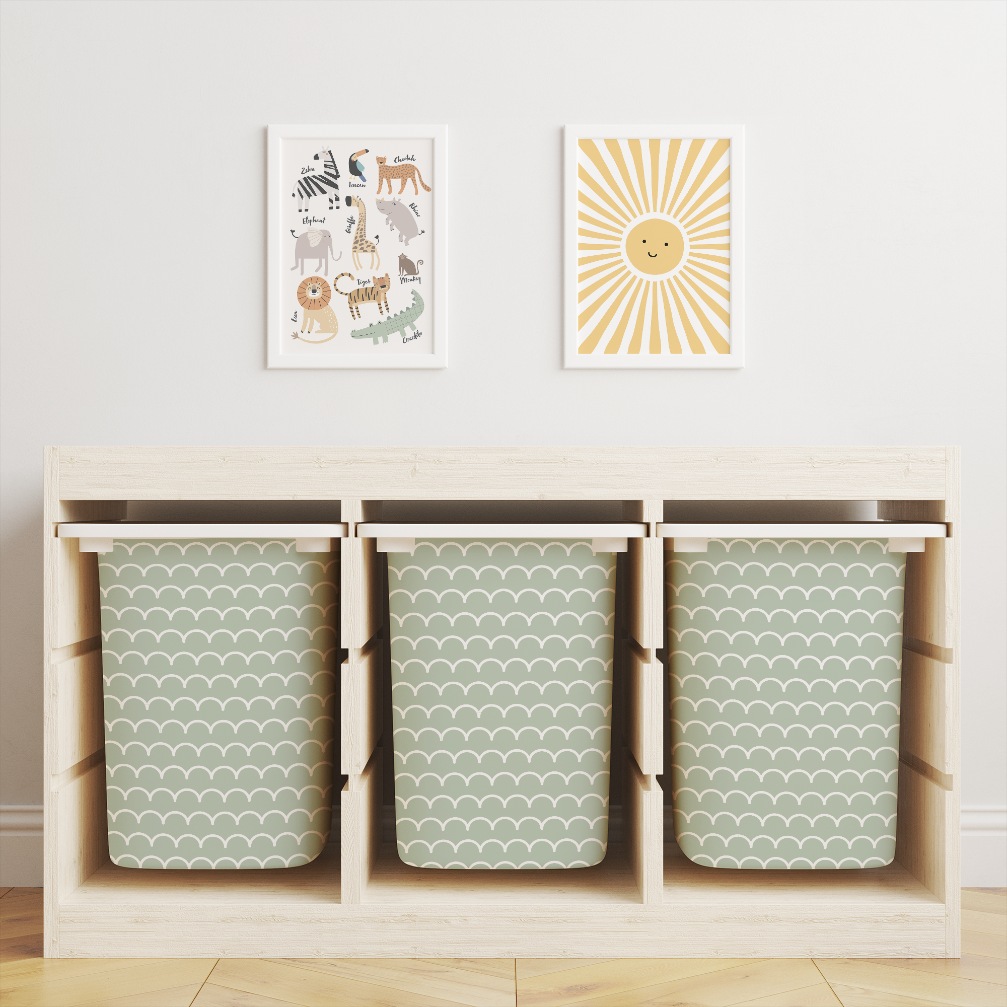 Scale Pattern Trofast Tub Stickers
