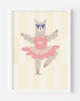 Wall Print: Llama Rina Ballerina