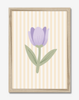 Tulip Butter Stripe Wall Print