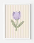 Tulip Butter Stripe Wall Print