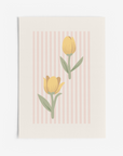Tulip Pink Stripes Wall Print