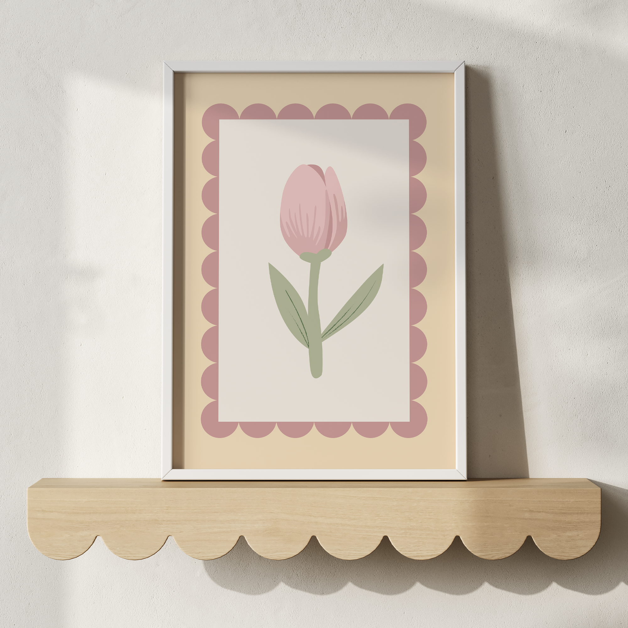 Tulip Scallops Wall Print