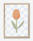 Tulip Sky Checkered Wall Print