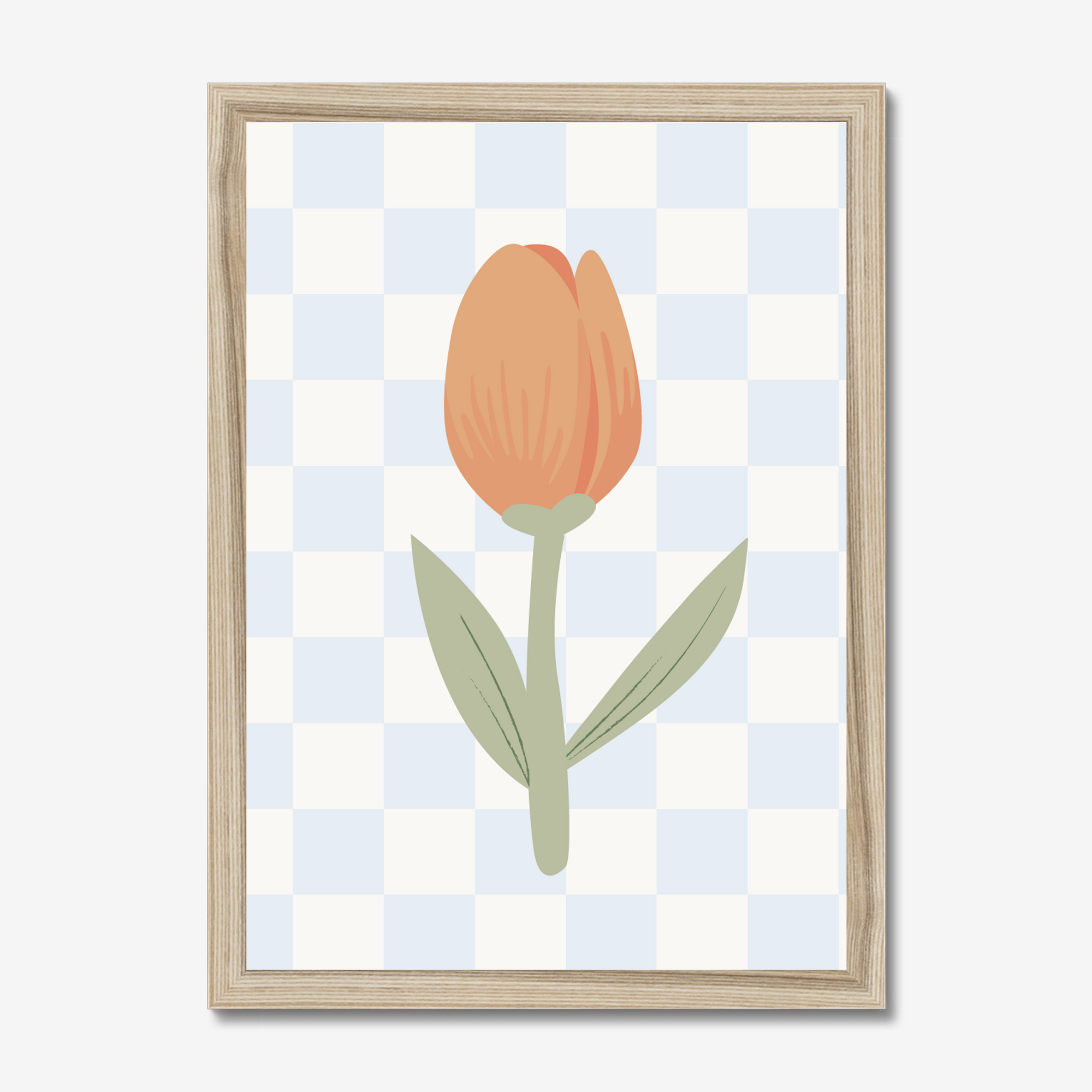 Tulip Sky Checkered Wall Print