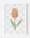 Tulip Sky Checkered Wall Print