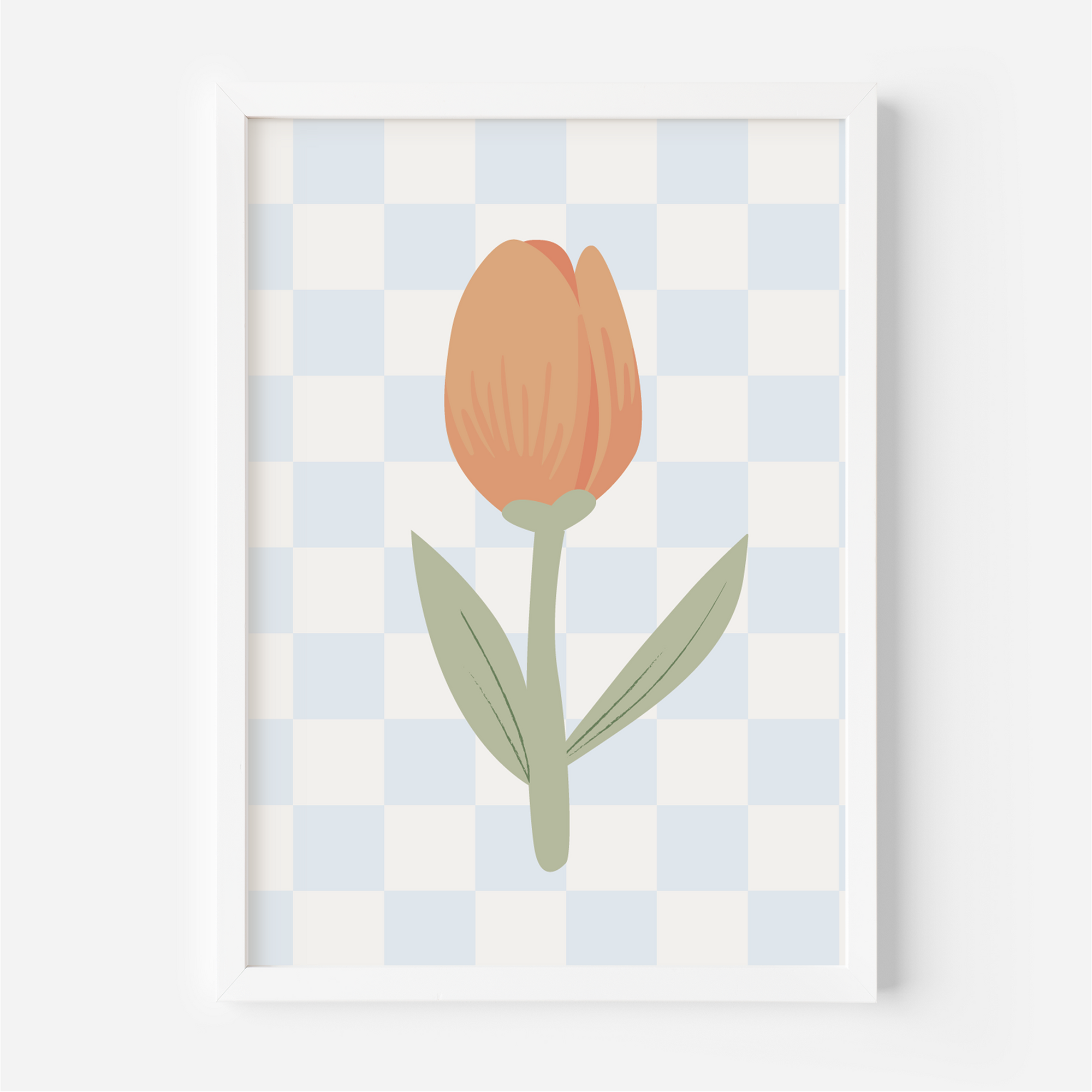 Tulip Sky Checkered Wall Print