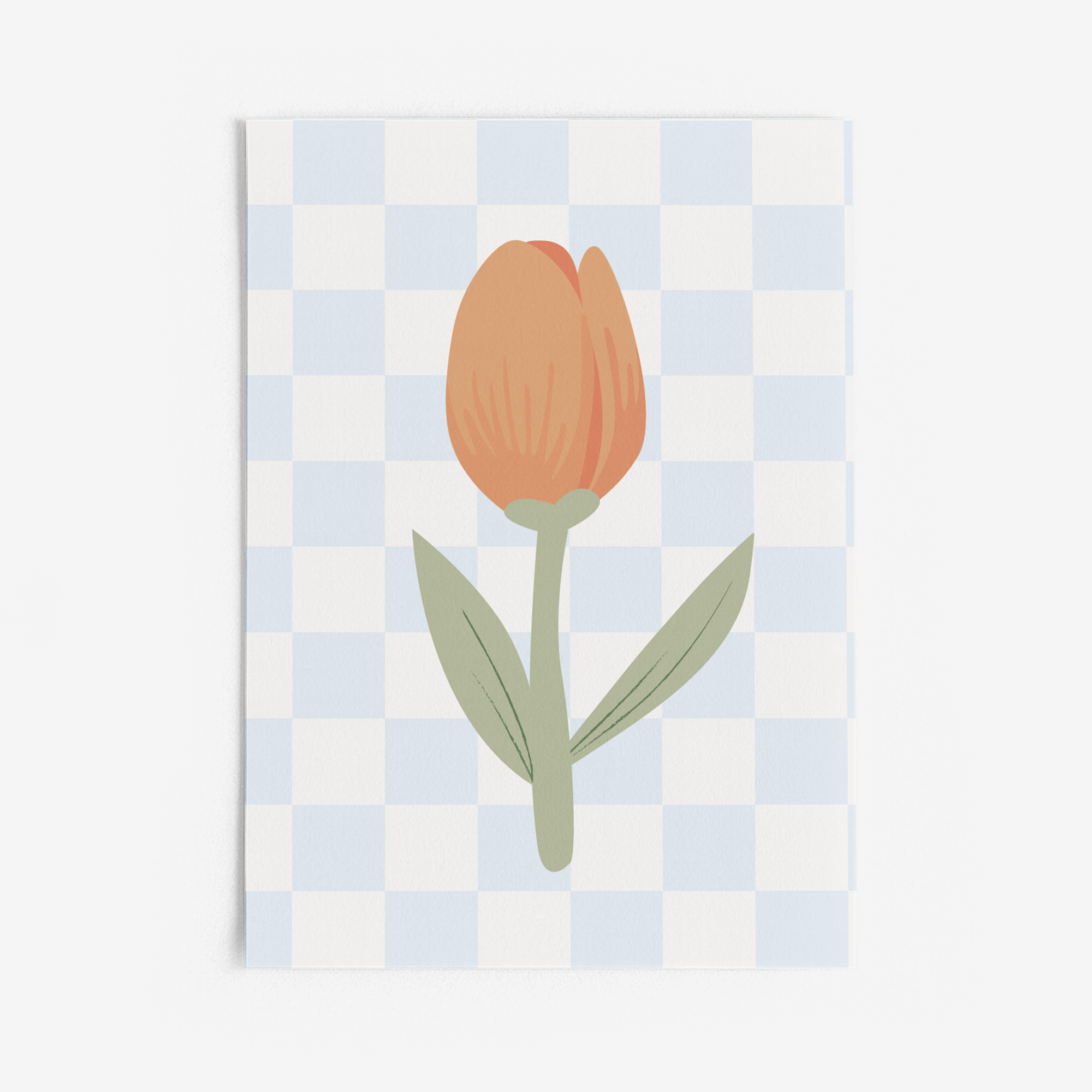 Tulip Sky Checkered Wall Print