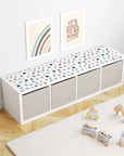 Kallax Shelf Abstract Dots Warm Decal - Furniture Decals