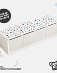 Kallax Shelf Abstract Dots Warm Decal - Furniture Decals