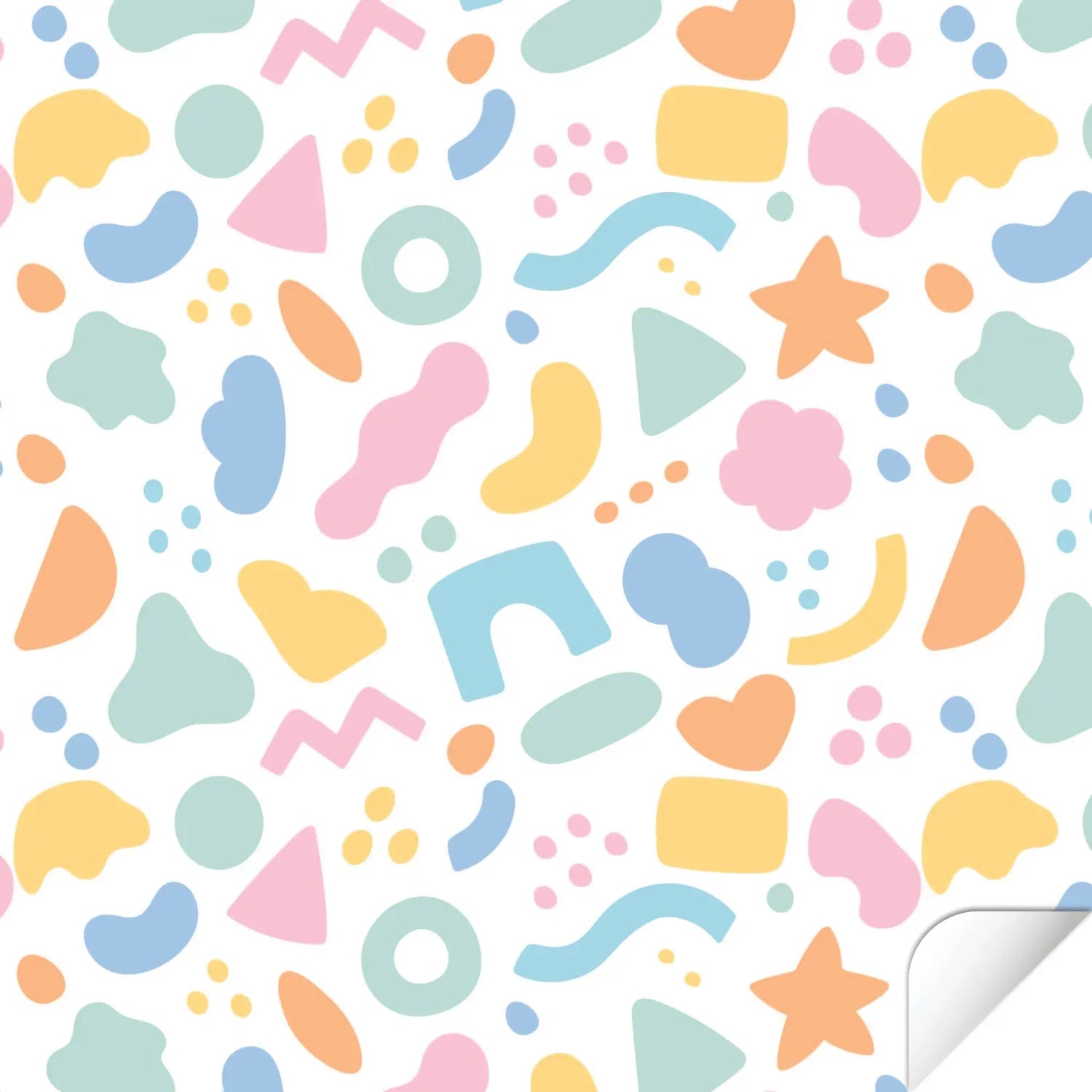 Kallax Shelf Abstract Shapes Bright Decal - Furniture