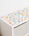 Kallax Shelf Abstract Shapes Bright Decal - Furniture