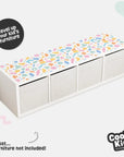 Kallax Shelf Abstract Shapes Bright Decal - Furniture