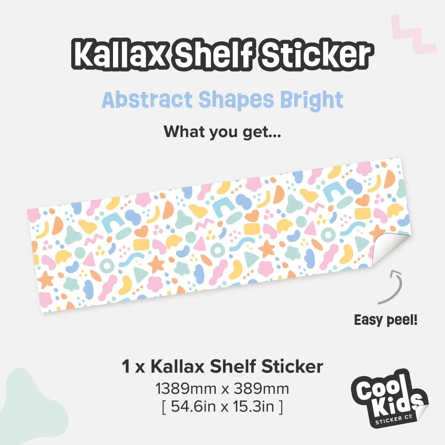 Kallax Shelf Abstract Shapes Bright Decal - Furniture
