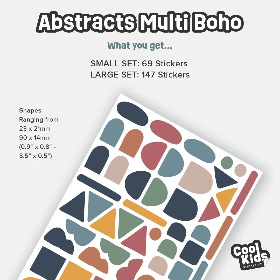 Abstracts Multi Boho - Wall Decal - Decals - Abstract Shapes