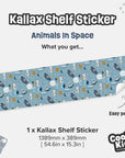 Kallax Shelf Animals In Space Decal - Furniture Decals