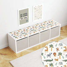 Kallax Shelf Animals On Safari Decal