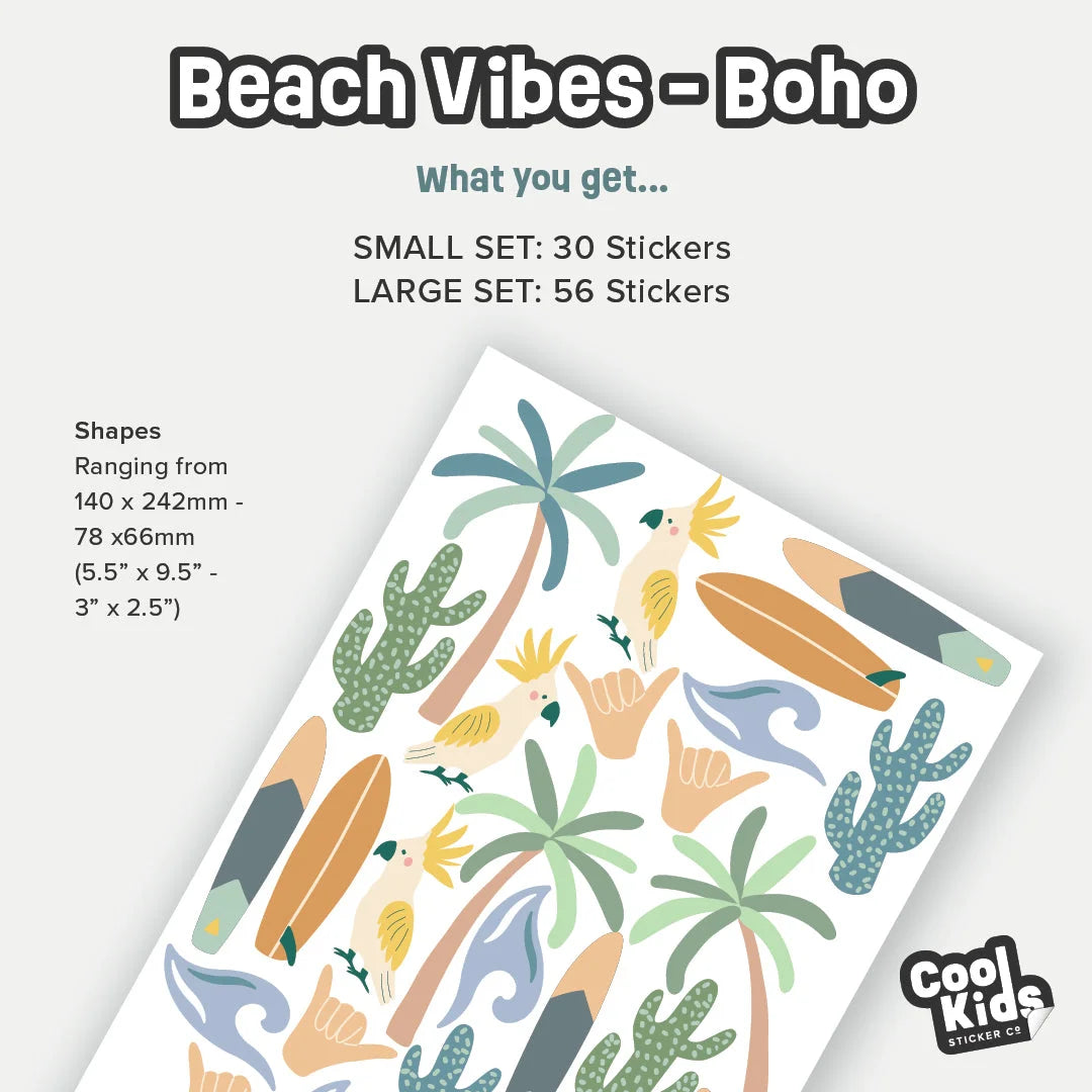 Beach Vibes Boho Wall Decal - Decals - Sea