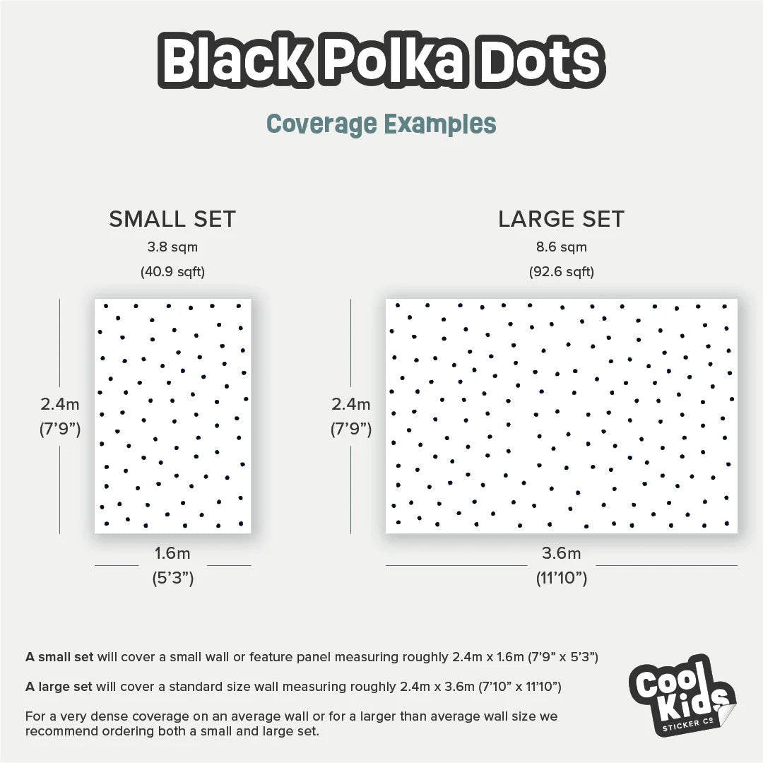 Black Polka Dot Wall Decal - Decals - Polka Dots