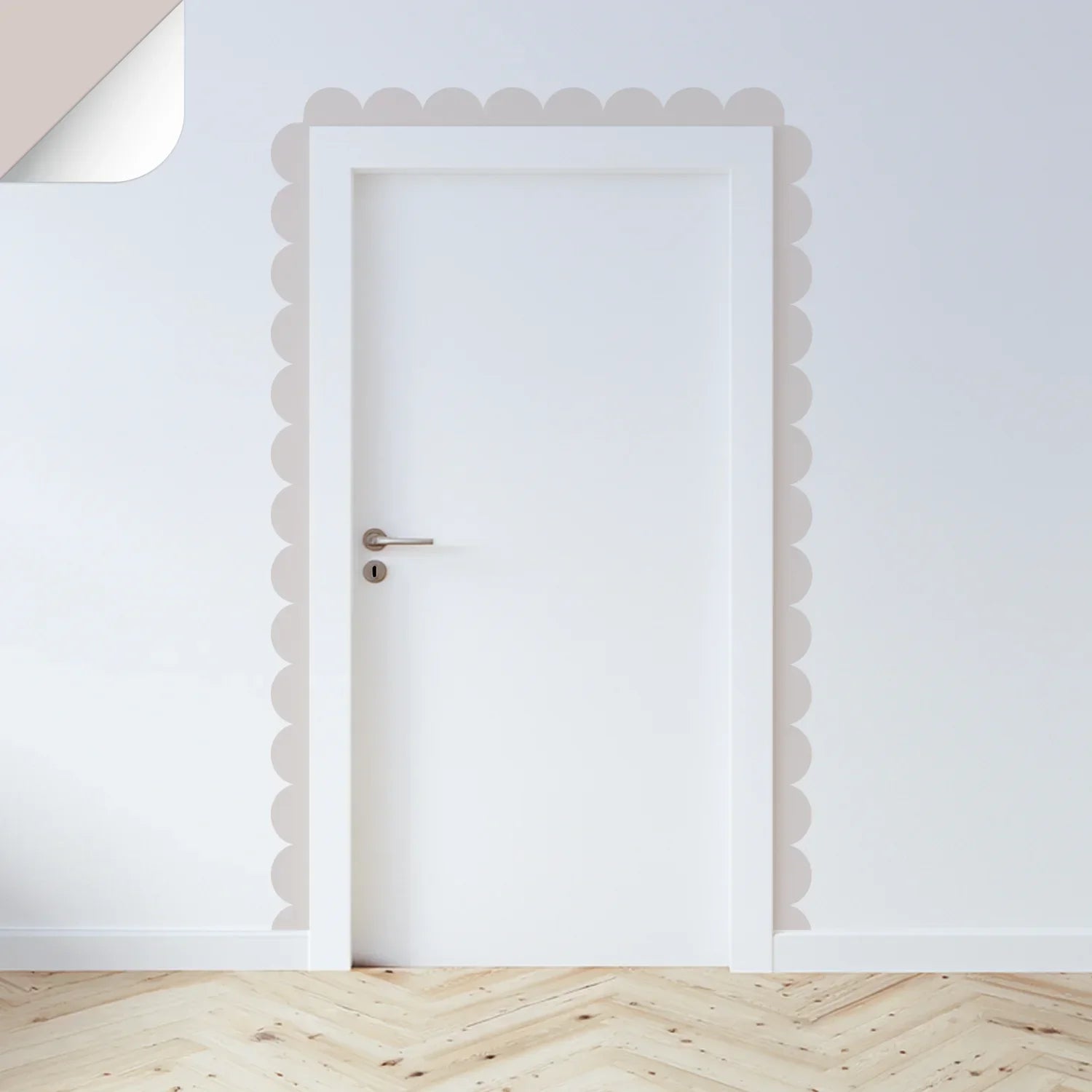 Neutrals Scalloped Border Decals - Stone - DW14. Borders