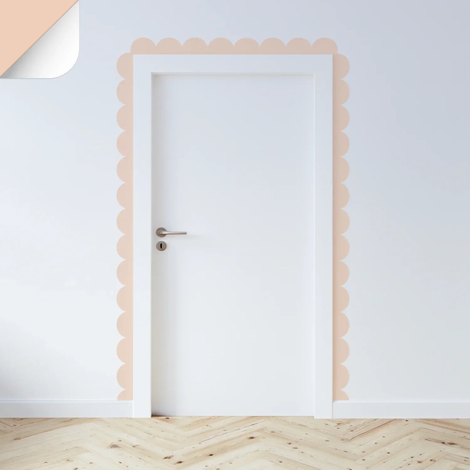 Neutrals Scalloped Border Decals - Nude - DW14. Borders