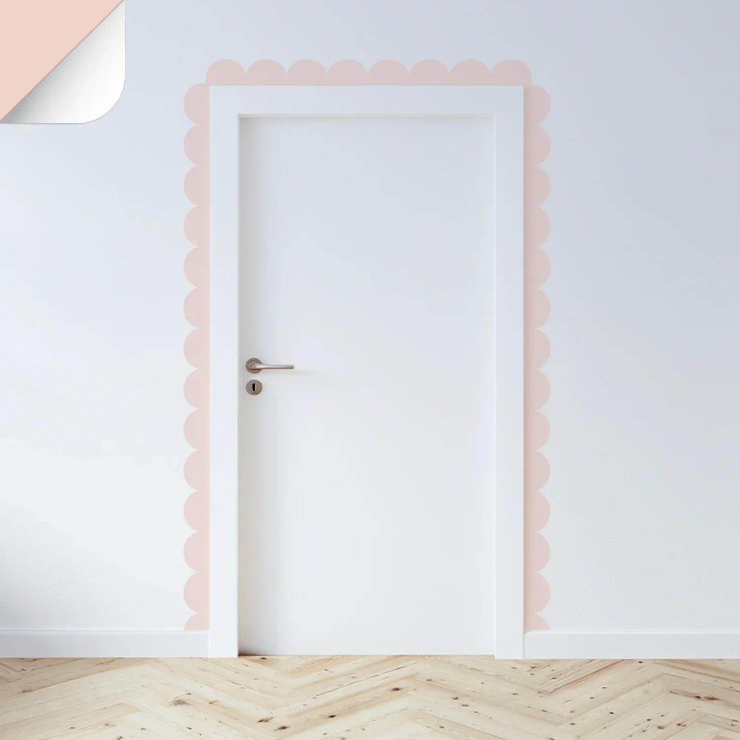 Pinks & Purples Scalloped Border Decals - Pink - DW14.