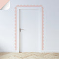 Block Coloured Scalloped Border Decals - Pink - DW14.