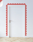 Oranges & Yellows Scalloped Border Decals - Red - DW14.