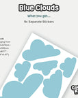 Blue Clouds Wall Decal - Decals - Rainbow Sun Clouds