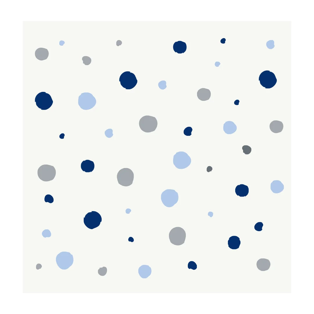 Blue & Grey Polka Dot Wall Decal - DW0. Decals