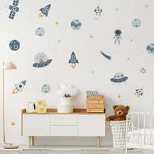 Blue Planets Kid's Wall Decal