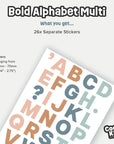 Bold Alphabet Fabric Wall Decal - Multi - Decals - Alphabet