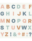 Bold Alphabet Fabric Wall Decal - Multi - DW10. Decals