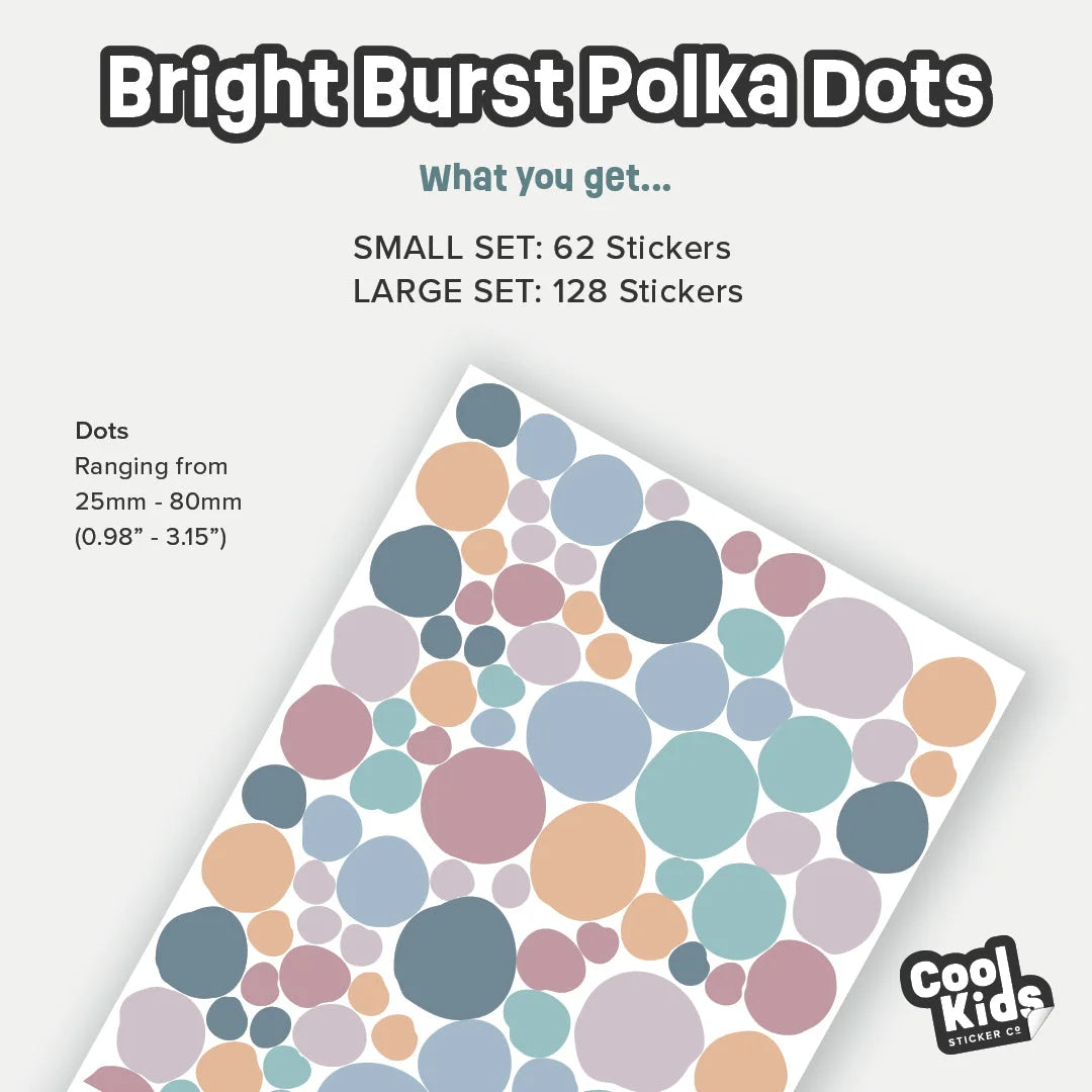 Bright Burst Polka Dot Wall Decal - Decals - Polka Dots