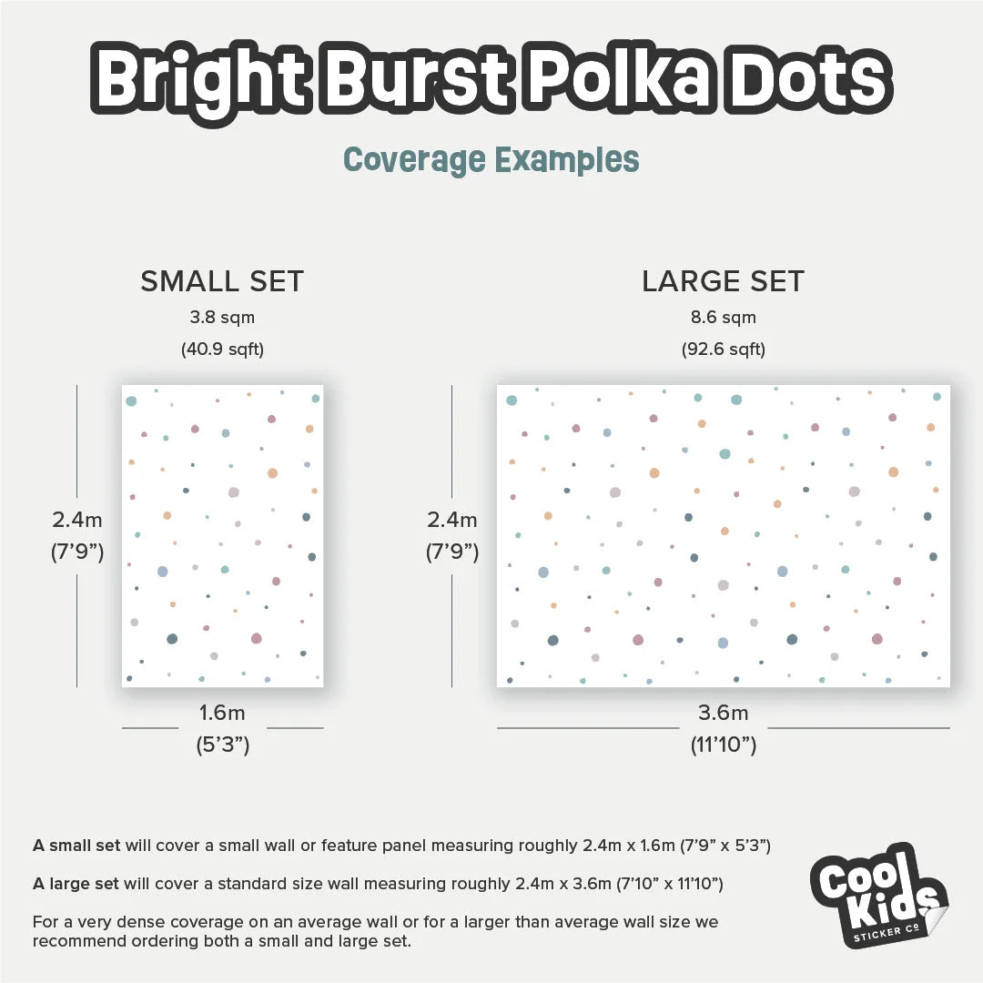 Bright Burst Polka Dot Wall Decal - Decals - Polka Dots