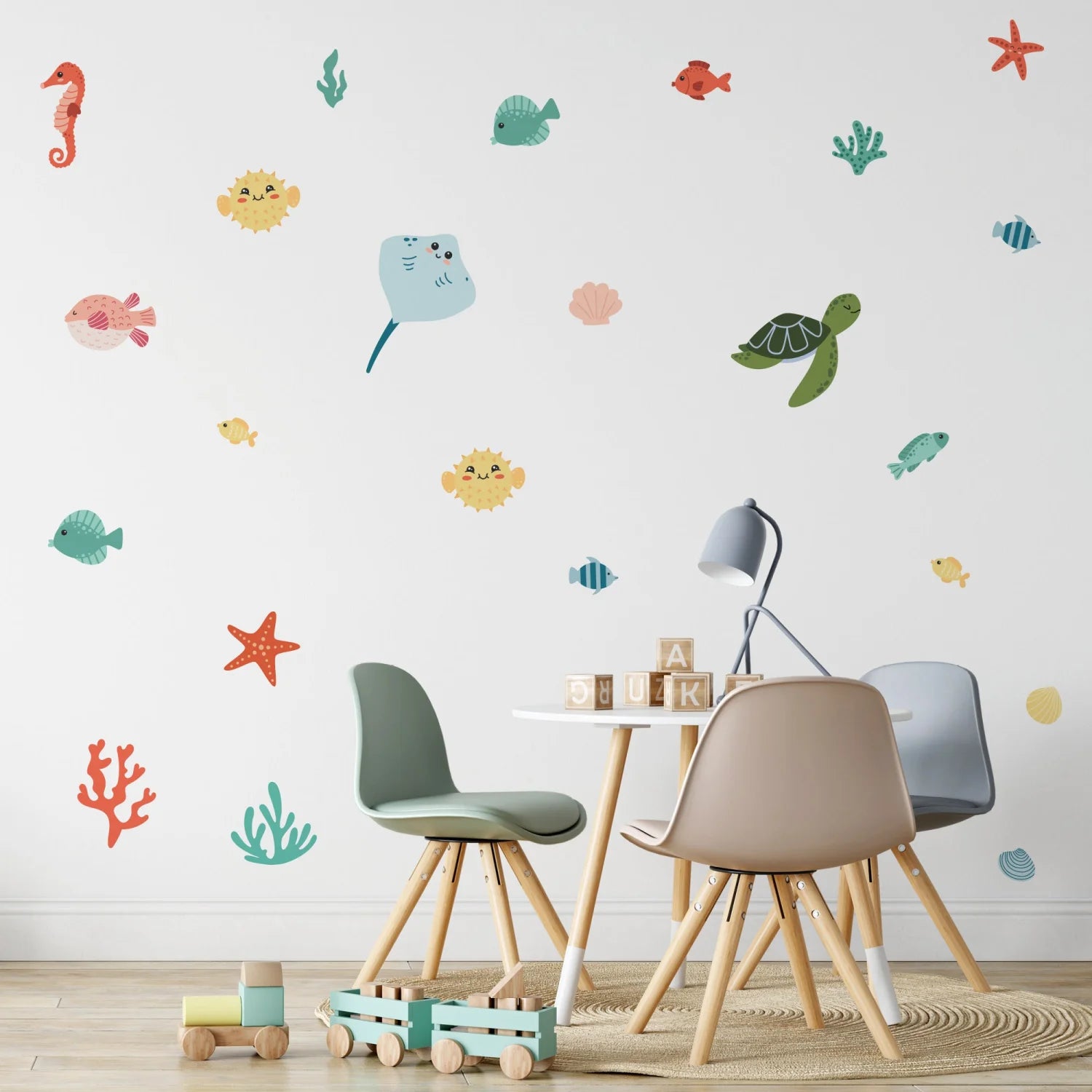 Bright Sea Creatures Wall Decal - Decals and Space