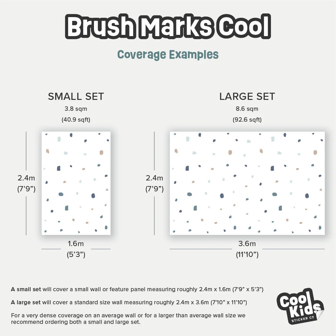 Brush Marks Cool Wall Decal - Decals - Abstract Shapes