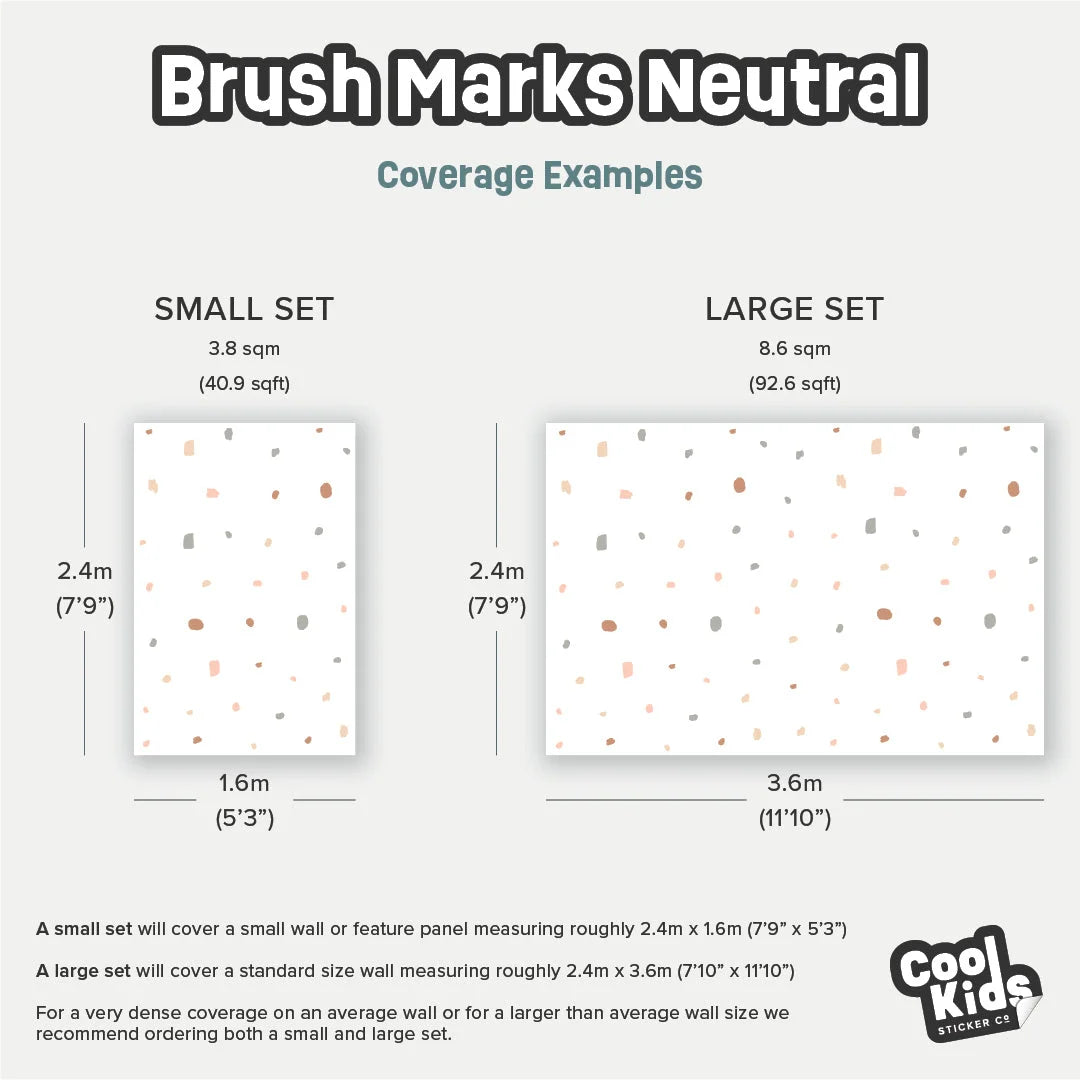 Brush Marks Neutral Wall Decal - Decals - Abstract Shapes