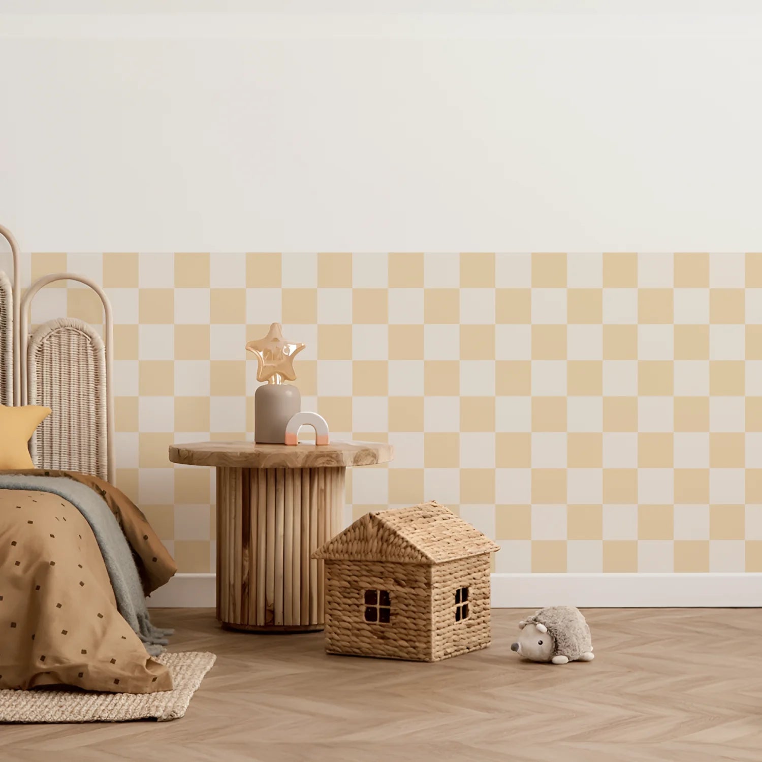 Checkered Wall Panels - Milk & Butter - DW11.