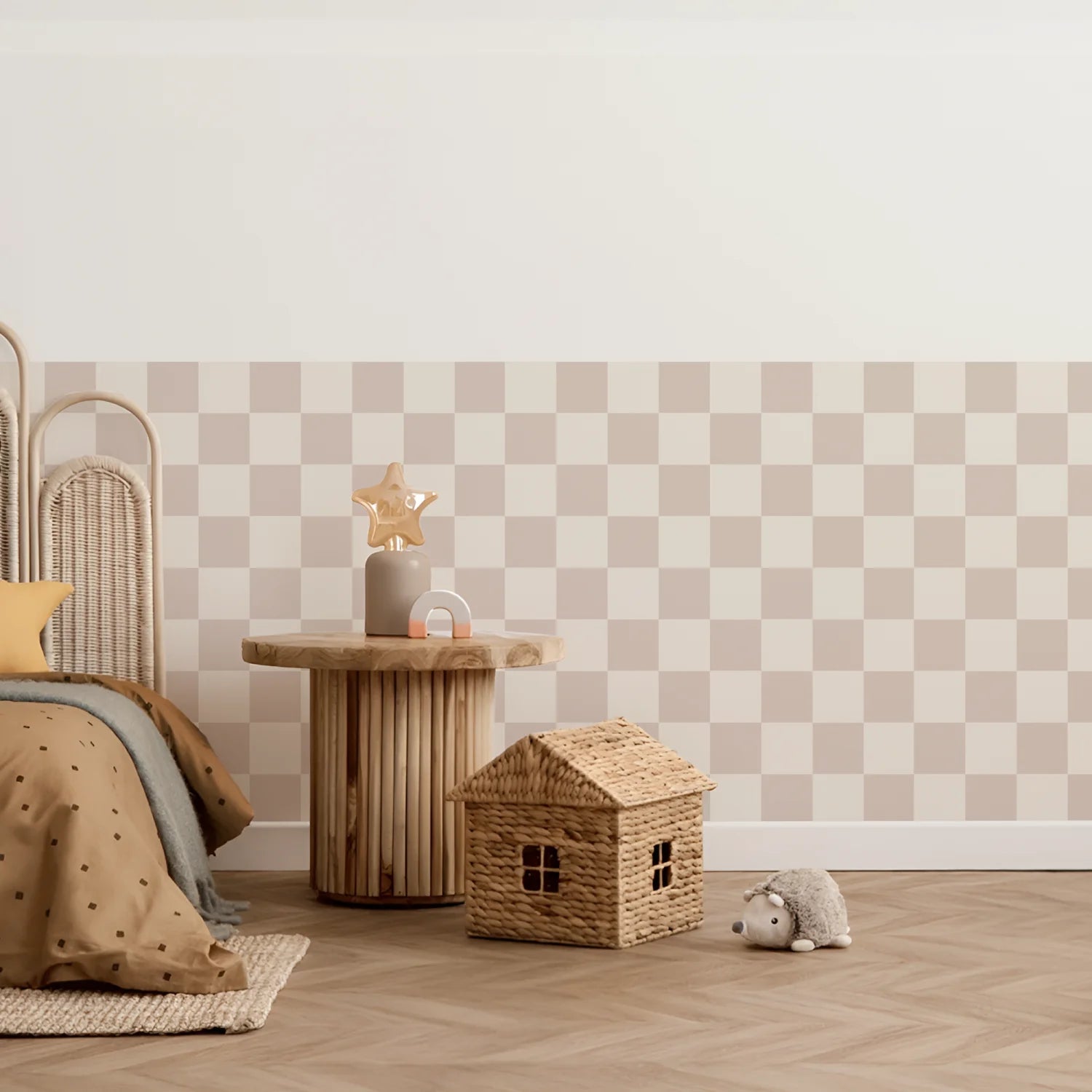 Checkered Wall Panels - Milk & Neutral - DW11.