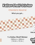 Kallax Shelf Checkers Neutral Decal - Furniture Decals