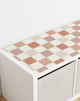 Kallax Shelf Checkers Neutral Decal - Furniture Decals