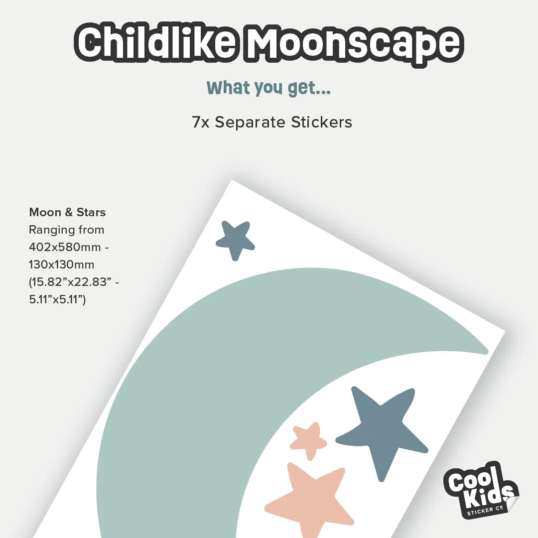 Childlike Moonscape Wall Decal - Decals - Space