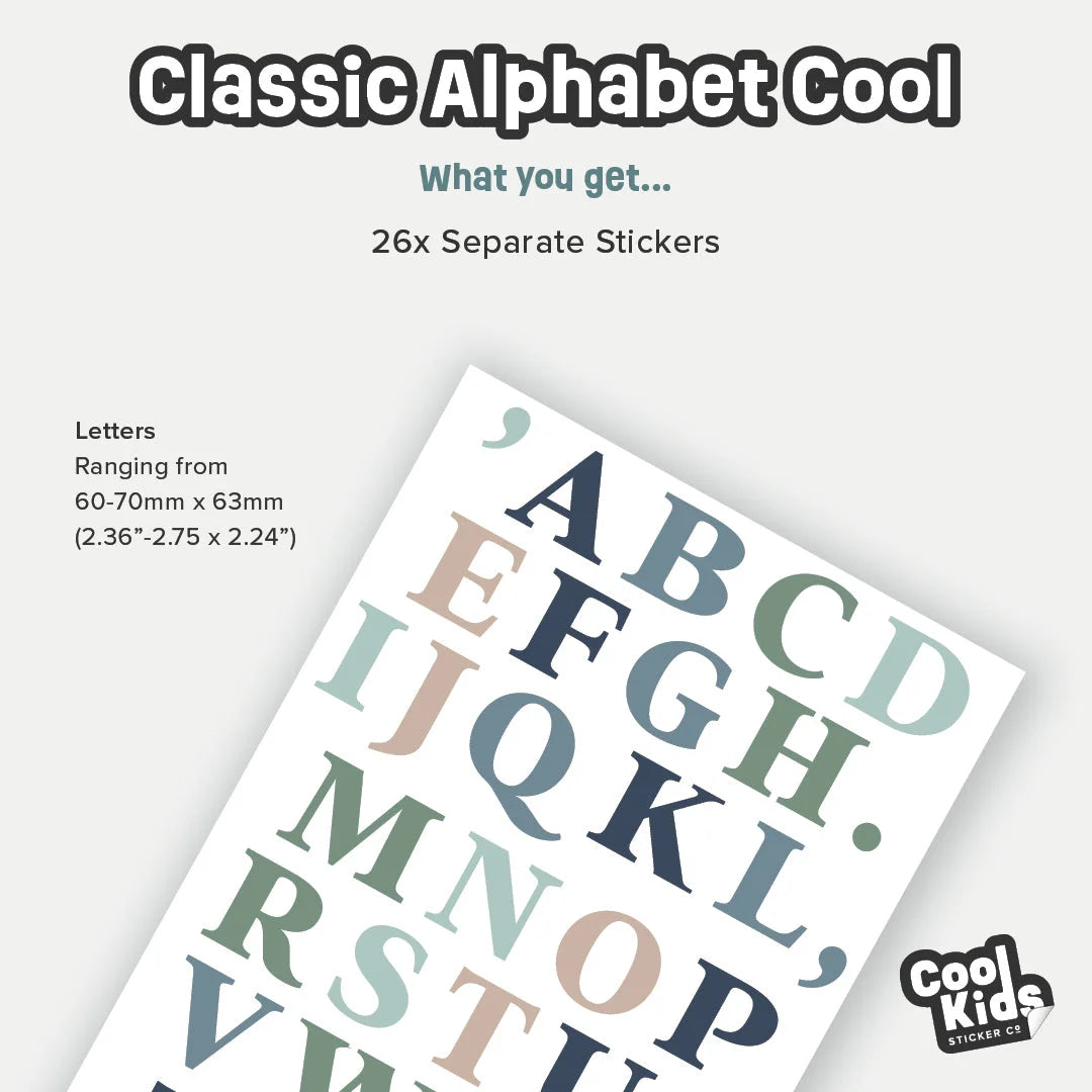 Classic Alphabet Wall Decal - Cool - Decals - Alphabet