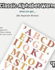 Classic Alphabet Wall Decal - Warm - Decals - Alphabet