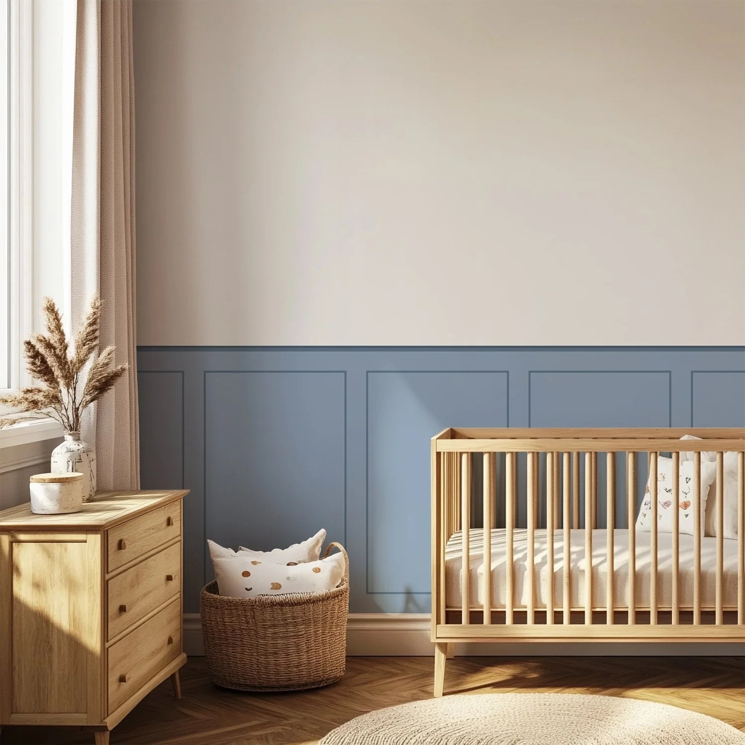 Panelled Wall Panels – Classic Box - Blue