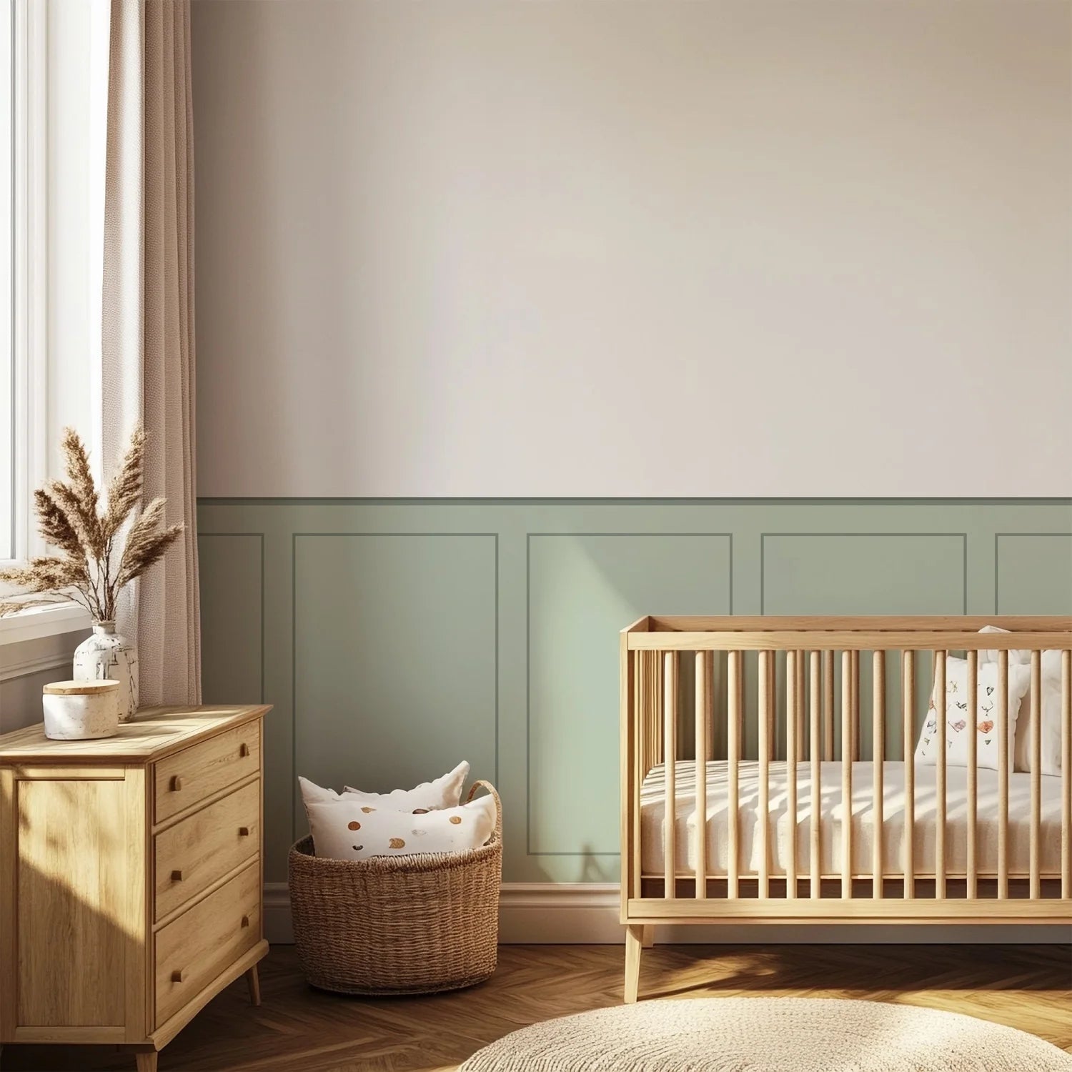 Panelled Wall Panels – Classic Box - Green